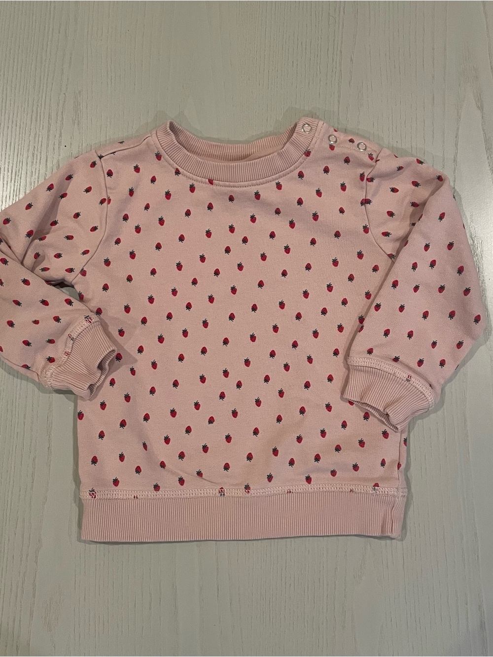 Hanna Andersson French Terry Strawberry Sweatshirt - Size 3 90